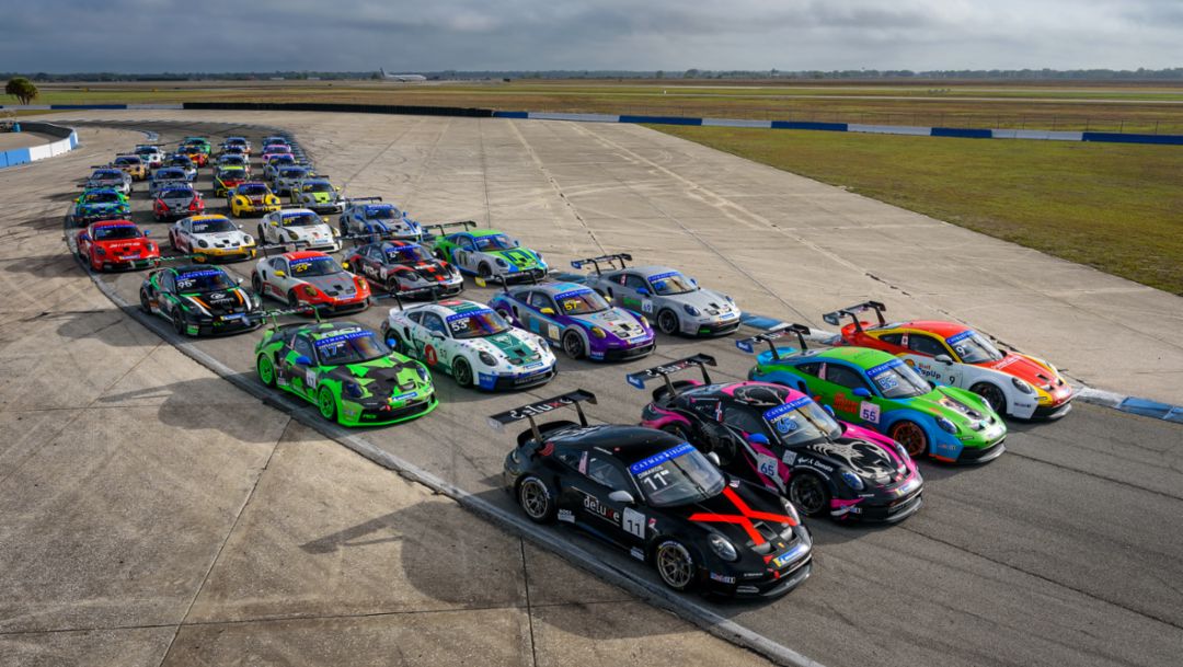 Porsche premier one-make championship brings 43 identical 911 GT3 Cup cars to Sebring opener